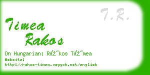 timea rakos business card